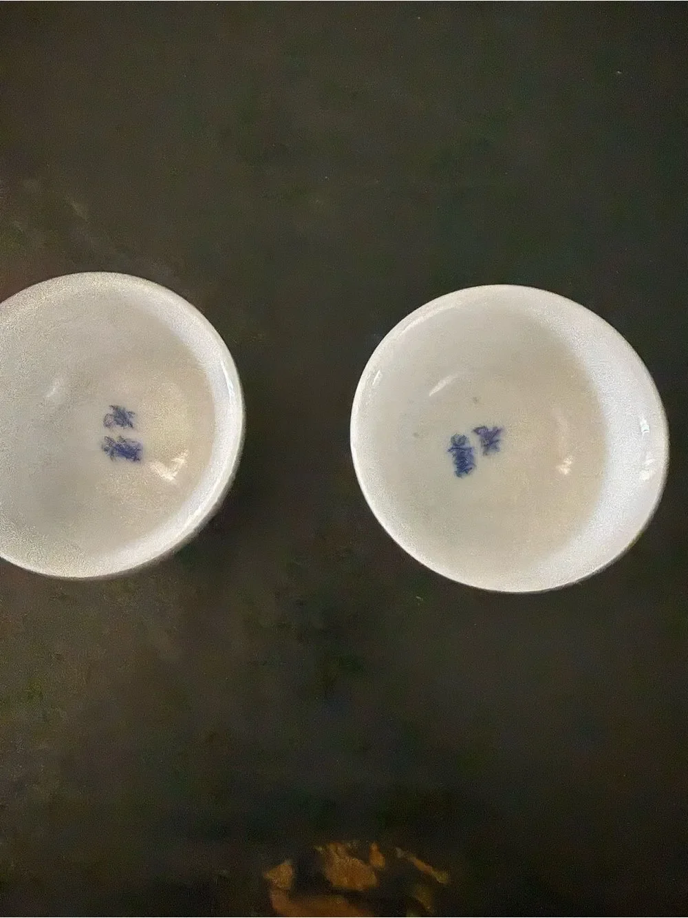 FINE Ceramic sake cup, made in Japan, pure white glazed, flare rim 2 Items